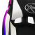 Scaun de racing cu LED RGB, alb și negru, piele ecologică GartenMobel Dekor
