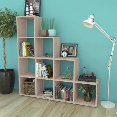 Bibliotecă în trepte / Raft de expunere 142 cm Stejar GartenMobel Dekor