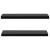 Rafturi de perete suspendate, 2 buc., negru, 100x20x3,8 cm GartenMobel Dekor