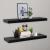 Rafturi de perete suspendate, 2 buc., negru, 100x20x3,8 cm GartenMobel Dekor