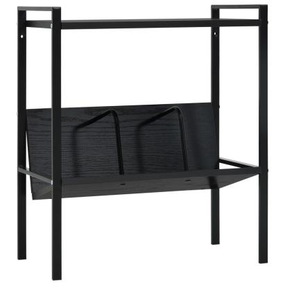 Etajeră cărți 2 rafturi, negru, 52x28x59 cm, lemn prelucrat GartenMobel Dekor