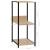 Bibliotecă mică negru/stejar, 33,5x39,6x79,7 cm, lemn prelucrat GartenMobel Dekor