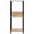 Bibliotecă mică negru/stejar, 33,5x39,6x79,7 cm, lemn prelucrat GartenMobel Dekor