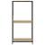 Bibliotecă mică negru/stejar, 33,5x39,6x79,7 cm, lemn prelucrat GartenMobel Dekor
