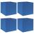 Cutii depozitare, 4 buc., albastru, 32x32x32 cm, textil GartenMobel Dekor