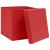 Cutii depozitare cu capace 10 buc. roșu, 32x32x32 cm, textil GartenMobel Dekor