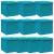 Cutii depozitare cu capace 10 buc. albastru 32x32x32 cm, textil GartenMobel Dekor