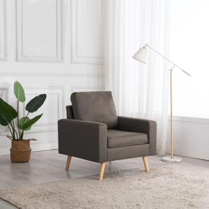 Fotoliu, gri taupe, material textil GartenMobel Dekor