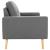 Canapea cu 2 locuri, gri deschis, material textil GartenMobel Dekor