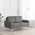 Canapea cu 2 locuri, gri deschis, material textil GartenMobel Dekor