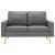 Canapea cu 2 locuri, gri deschis, material textil GartenMobel Dekor