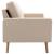 Canapea cu 2 locuri, crem, material textil GartenMobel Dekor