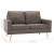 Canapea cu 2 locuri, gri taupe, material textil GartenMobel Dekor
