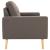 Canapea cu 2 locuri, gri taupe, material textil GartenMobel Dekor