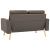 Canapea cu 2 locuri, gri taupe, material textil GartenMobel Dekor