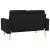 Canapea cu 2 locuri, negru, material textil GartenMobel Dekor