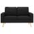 Canapea cu 2 locuri, negru, material textil GartenMobel Dekor