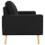 Canapea cu 2 locuri, negru, material textil GartenMobel Dekor