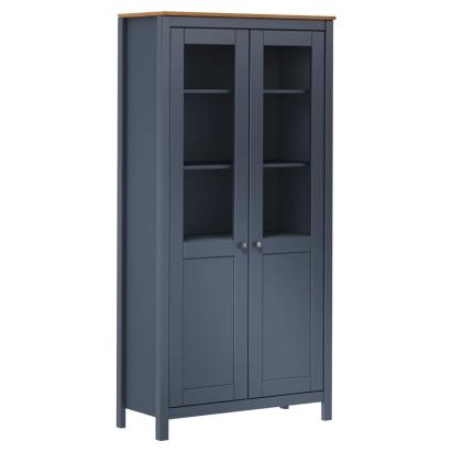 Dulap înalt Hill, gri, 85x37x170,5 cm, lemn masiv de pin GartenMobel Dekor