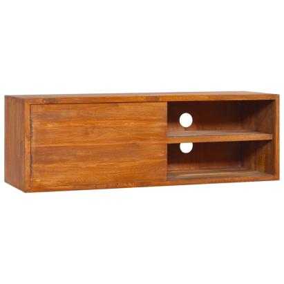 Dulap TV montat pe perete, 90x30x30 cm, lemn masiv de tec GartenMobel Dekor