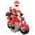 Moș Crăciun pe motocicletă gonflabil, LED, IP44, 160 cm GartenMobel Dekor