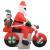Moș Crăciun pe motocicletă gonflabil, LED, IP44, 160 cm GartenMobel Dekor