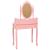 Set masă de toaletă cu taburet roz 75x69x140 cm lemn paulownia GartenMobel Dekor