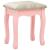 Masă toaletă cu taburet, roz, 65x36x128 cm, lemn paulownia, MDF GartenMobel Dekor