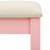 Masă toaletă cu taburet, roz, 65x36x128 cm, lemn paulownia, MDF GartenMobel Dekor