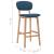 Scaune de bar, 2 buc., albastru, material textil GartenMobel Dekor