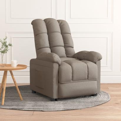 Fotoliu rabatabil, gri taupe, material textil GartenMobel Dekor
