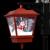 Felinar stradal cu moș Crăciun, negru/roșu, 81x40x188 cm PVC GartenMobel Dekor