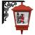 Felinar de perete cu leduri și Moș Crăciun, roșu, 40x27x45 cm GartenMobel Dekor