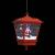 Felinar suspendat cu LED și Moș Crăciun, roșu, 27x27x45 cm GartenMobel Dekor