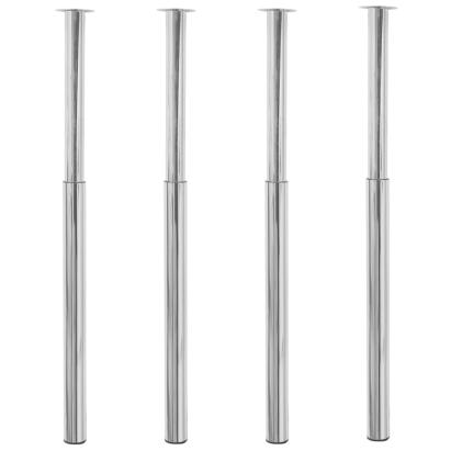 Picioare de masă telescopice, 4 buc., crom, 710 mm-1100 mm GartenMobel Dekor