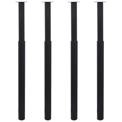 Picioare de masă telescopice, 4 buc., negru, 710 mm-1100 mm GartenMobel Dekor