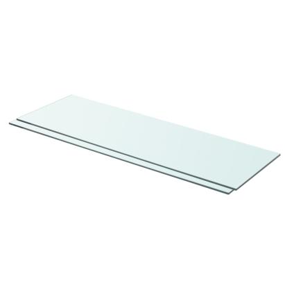 Rafturi, 2 buc., 80 x 25 cm, panouri sticlă transparentă GartenMobel Dekor