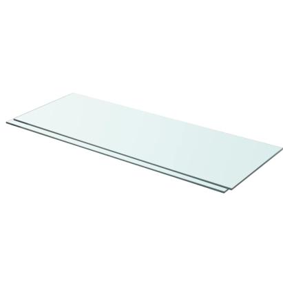Rafturi, 2 buc., 80 x 30 cm, panouri sticlă transparentă GartenMobel Dekor