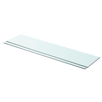 Rafturi, 2 buc., 90 x 20 cm, panouri sticlă transparentă GartenMobel Dekor