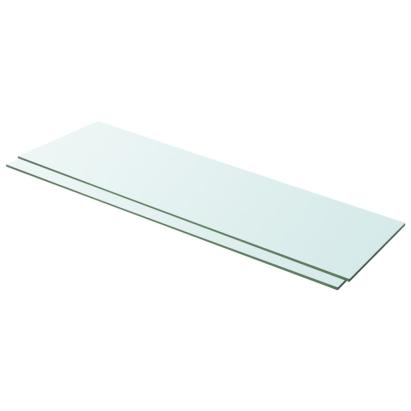 Rafturi, 2 buc., 100 x 30 cm, panouri sticlă transparentă GartenMobel Dekor
