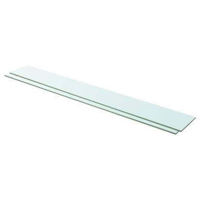 Rafturi, 2 buc., 110 x 15 cm, panouri sticlă transparentă GartenMobel Dekor