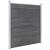 Set panouri gard, 2 pătrate + 1 oblic, gri, 446 x 186 cm, WPC GartenMobel Dekor