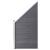 Set panouri gard, 7 pătrate + 1 oblic, gri, 1311x186 cm, WPC GartenMobel Dekor