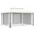 Pavilion cu perdea, alb crem, 4 x 3 m, aluminiu GartenMobel Dekor
