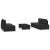 Set mobilier de grădină, 5 piese, negru, poliratan GartenMobel Dekor