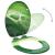 Scaune WC capac silențios, 2 buc., verde, MDF, model stropi GartenMobel Dekor