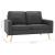 Set de canapele, 2 piese, gri închis, material textil GartenMobel Dekor