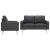 Set de canapele, 2 piese, gri închis, material textil GartenMobel Dekor