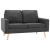 Set de canapele, 2 piese, gri închis, material textil GartenMobel Dekor