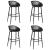 Set mobilier de bar, 5 piese, negru GartenMobel Dekor